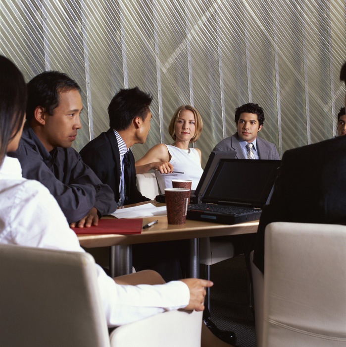 group having a discussion 